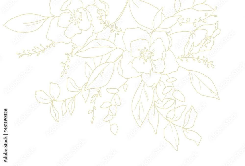 シンプルなお花のイラスト