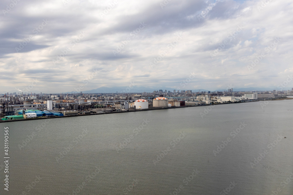 東京湾の工業地帯の空撮 Aerial view of the industrial area of ​​Tokyo Bay#6