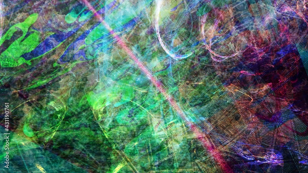 Green and Purple Ectoplasm Moves and Swirls in Ghastly Fashion - Abstract Background Texture Green and Purple Ectoplasm Moves and Swirls in Ghastly Fashion - Abstract Background Texture