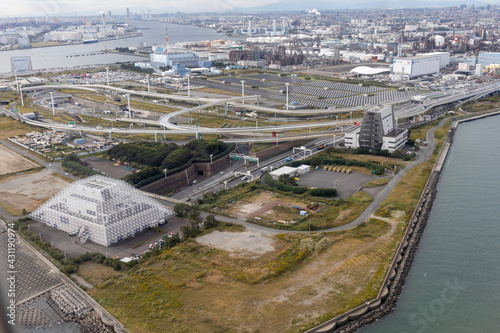 東京湾の工業地帯の空撮 Aerial view of the industrial area of ​​Tokyo Bay#4