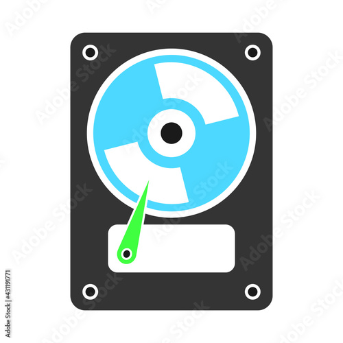 Hard disk symbol, web icon, vector