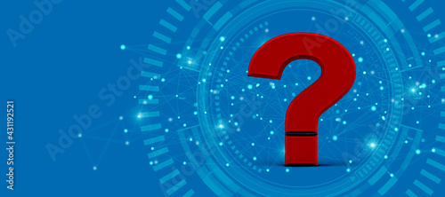 3d rendering question mark 
