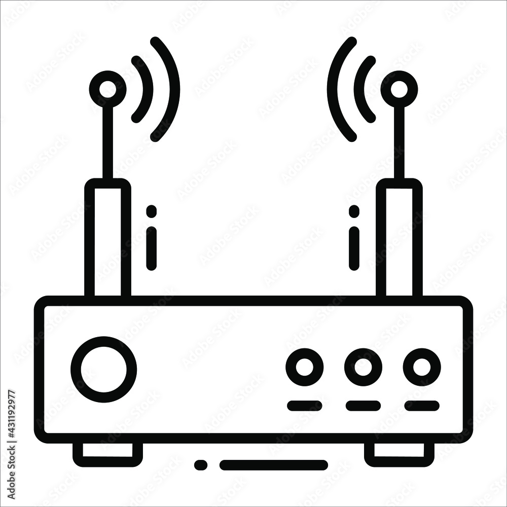 modem line vector Icon. that can be easily modified or edit modem line vector Icon. that can be easily modified or edit