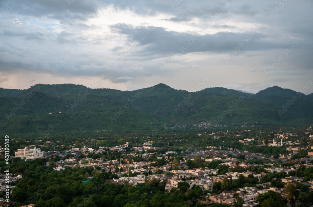 view of the city of Islamabad, unique angle