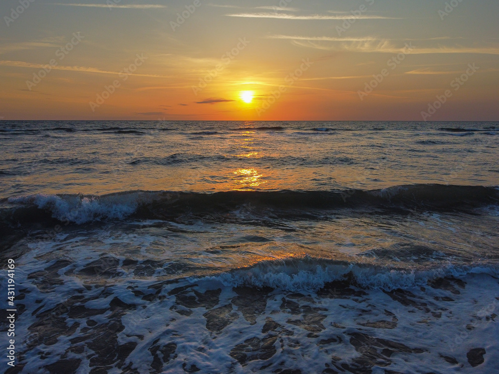 Sunrise over the ocean in Daytona Beach, Florida Sunrise over the ocean in Daytona Beach, Florida