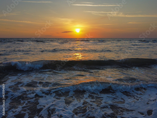 Sunrise over the ocean in Daytona Beach, Florida