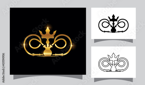 Golden King Shisha Vector Sign