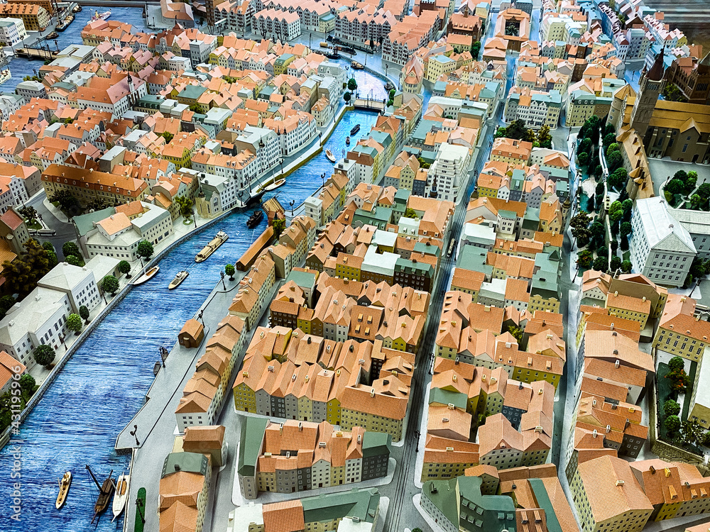 Fototapeta premium KALININGRAD, RUSSIA .Historical model of the city of Kaliningrad