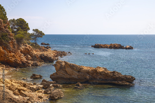 Seascape in Ametlla de Mar, Costa Daurada, Catalonia