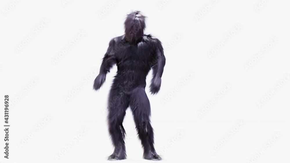 Hairy Monster Dancing Hip Hop isolated on the white background. fur bright funny fluffy character, fur, full hair, snowman, 3d render. Sneaking out. Hairy Monster Dancing Hip Hop isolated on the white background. fur bright funny fluffy character, fur, full hair, snowman, 3d render. Sneaking out.