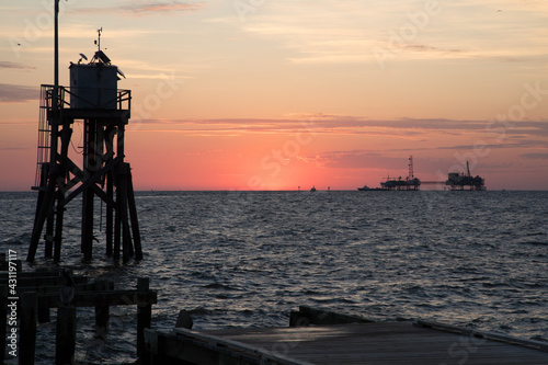 sunrise over Mobile Bay