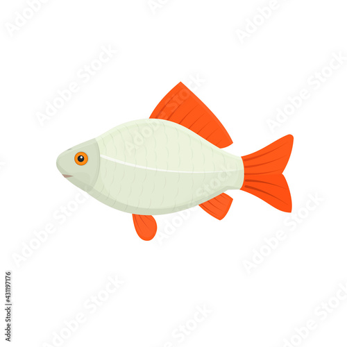 Fish. Floating fish, vector illustration