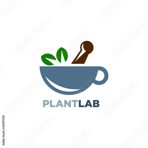 Plant medicine logo design with geometry