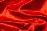 Close up abstract and luxury red cloth background