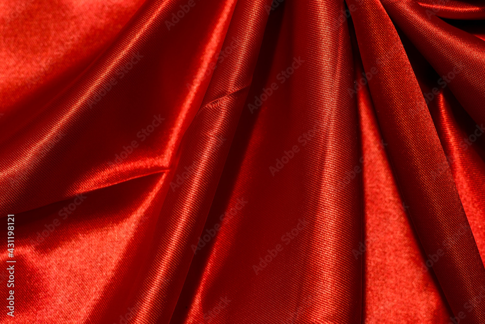 Fototapeta premium Close up abstract and luxury red cloth background