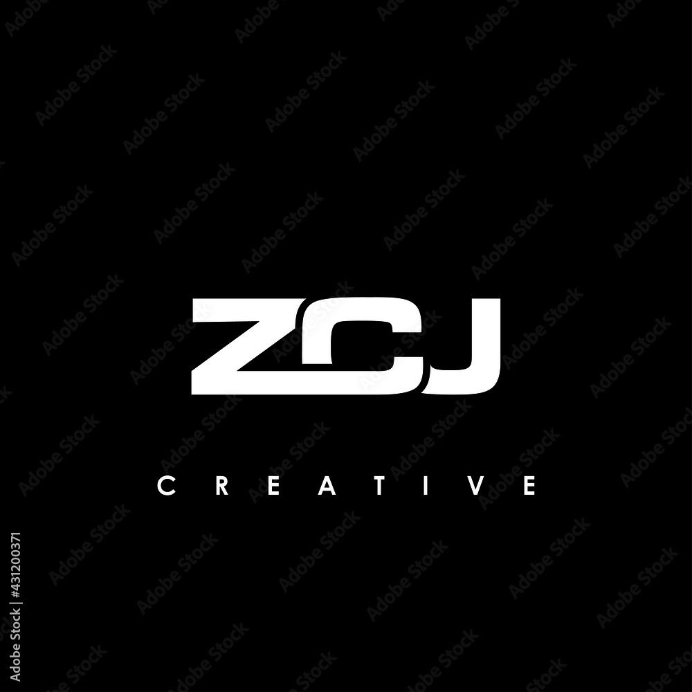 ZCJ Letter Initial Logo Design Template Vector Illustration