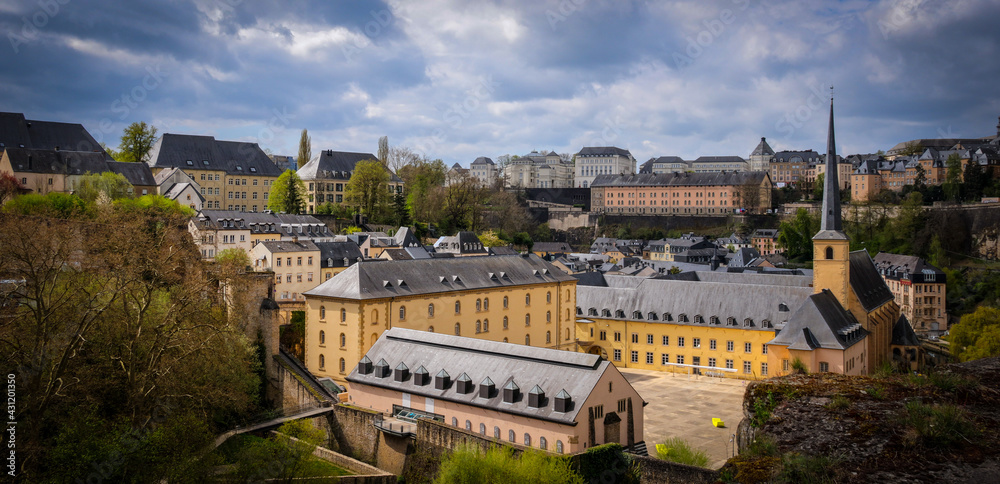 Neumunster Abbey in the historic city center of Luxemburg - travel photography