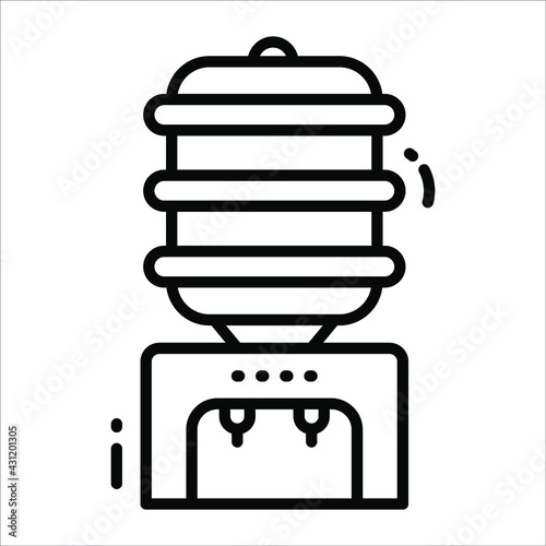 Dispenser line vector Icon. that can be easily modified or edit