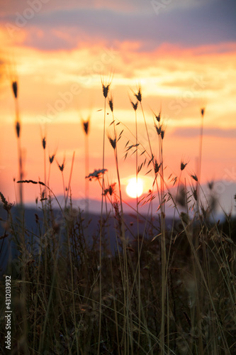 Sunset in Pollino national park