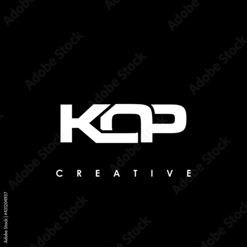 KOP Letter Initial Logo Design Template Vector Illustration