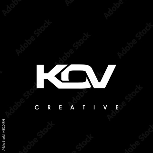 KOV Letter Initial Logo Design Template Vector Illustration