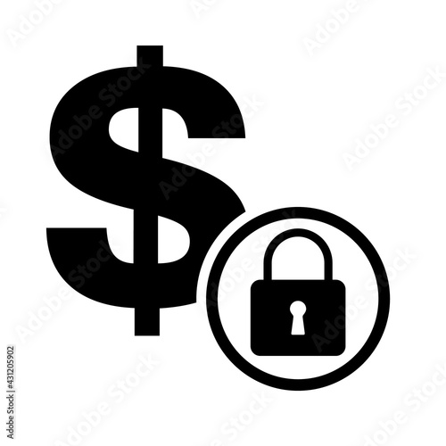 Wallpaper Mural Dollar money symbol, business cash icon, save currency bank sign, vector illustration isolated background Torontodigital.ca