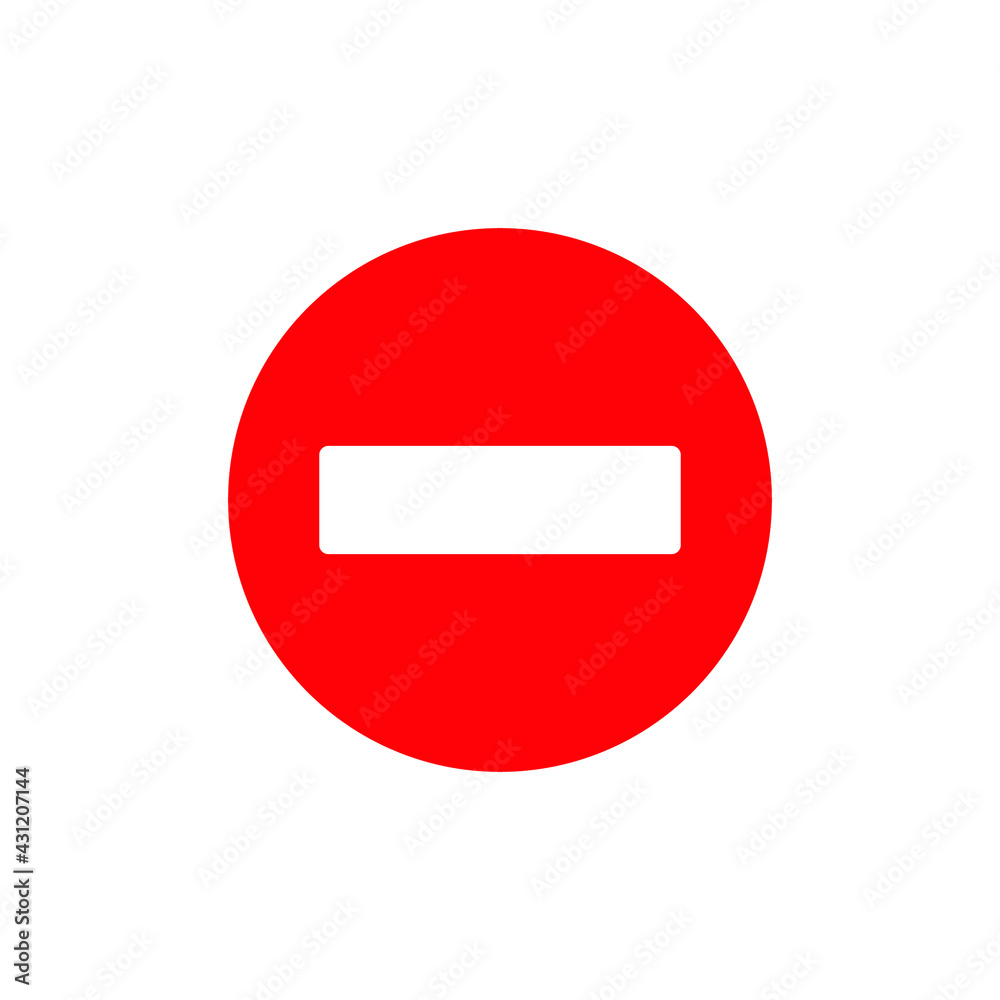 Do not enter sign. Warning red circle icon isolated on white background. No traffic street symbol. Red no entry sign isolated in white background. Запрещающий знак. Въезд запрещен. Кирпич.
Do not enter sign. Warning red circle icon isolated on white background. No traffic street symbol. Red no entry sign isolated in white background. Запрещающий знак. Въезд запрещен. Кирпич.