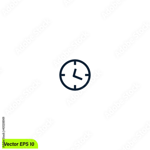 time clock icon vector illustration simple design element