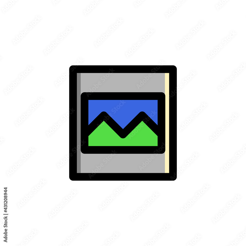 Photo User Interface Outline Icon Logo Vector Illustration. Photo User Interface Outline Icon Logo Vector Illustration.