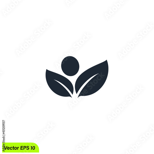 healthy human shape logo template