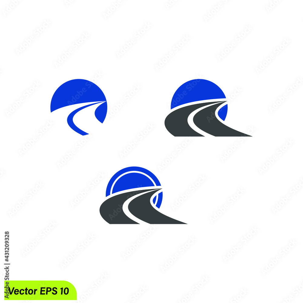 Fototapeta premium asphalt road icon vector
