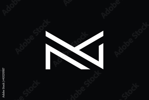 NY logo letter design on luxury background. YN logo monogram initials letter concept. NY icon logo design. YN elegant and Professional letter icon design on black background. N Y YN NY