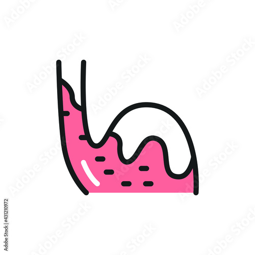 Gastroesophageal reflux disease color line icon. Isolated vector element. Outline pictogram for web page, mobile app, promo