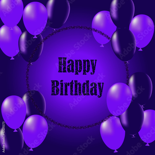 birthday card with balloons