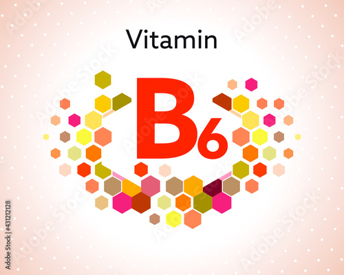 Vitamin B6 concept, Vitamin complex icon 