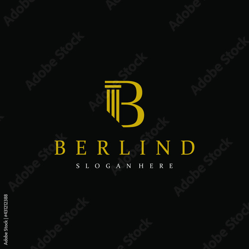Creative initial latter B (Berlind) Firm Monogram Logo tamplate 
