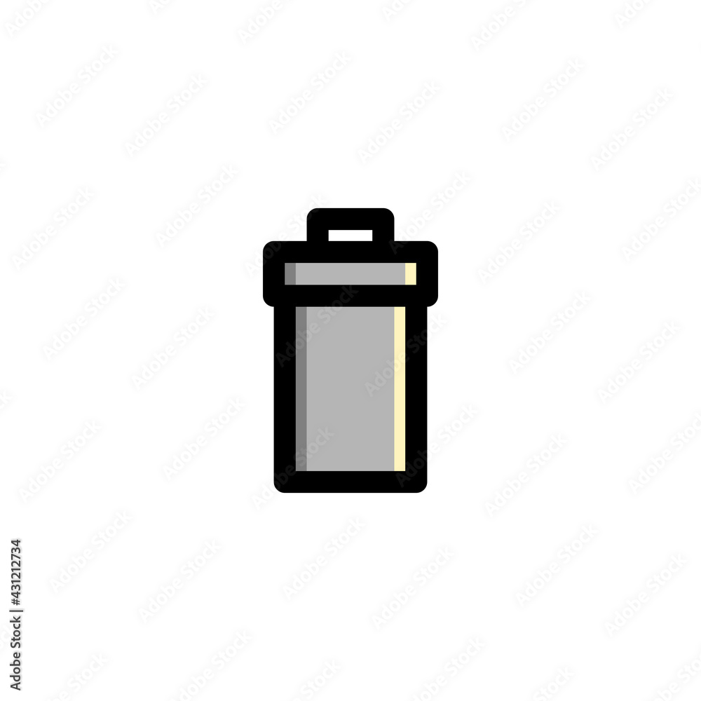 Trash User Interface Outline Icon Logo Vector Illustration. Trash User Interface Outline Icon Logo Vector Illustration.