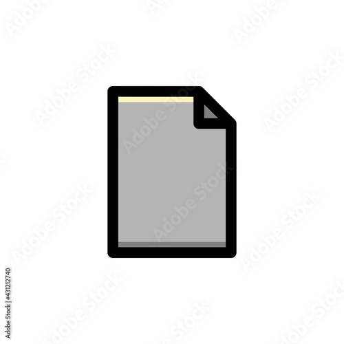 Document User Interface Outline Icon Logo Vector Illustration.