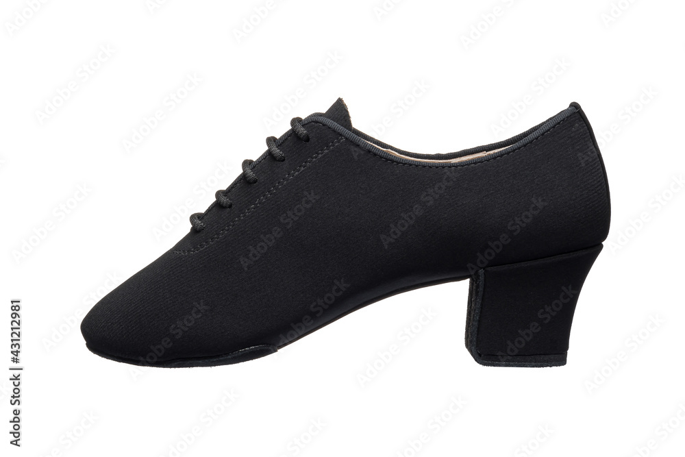 Women's shoes with heels with laces. Ballroom dance shoes. White isolated background. Women's shoes with heels with laces. Ballroom dance shoes. White isolated background.