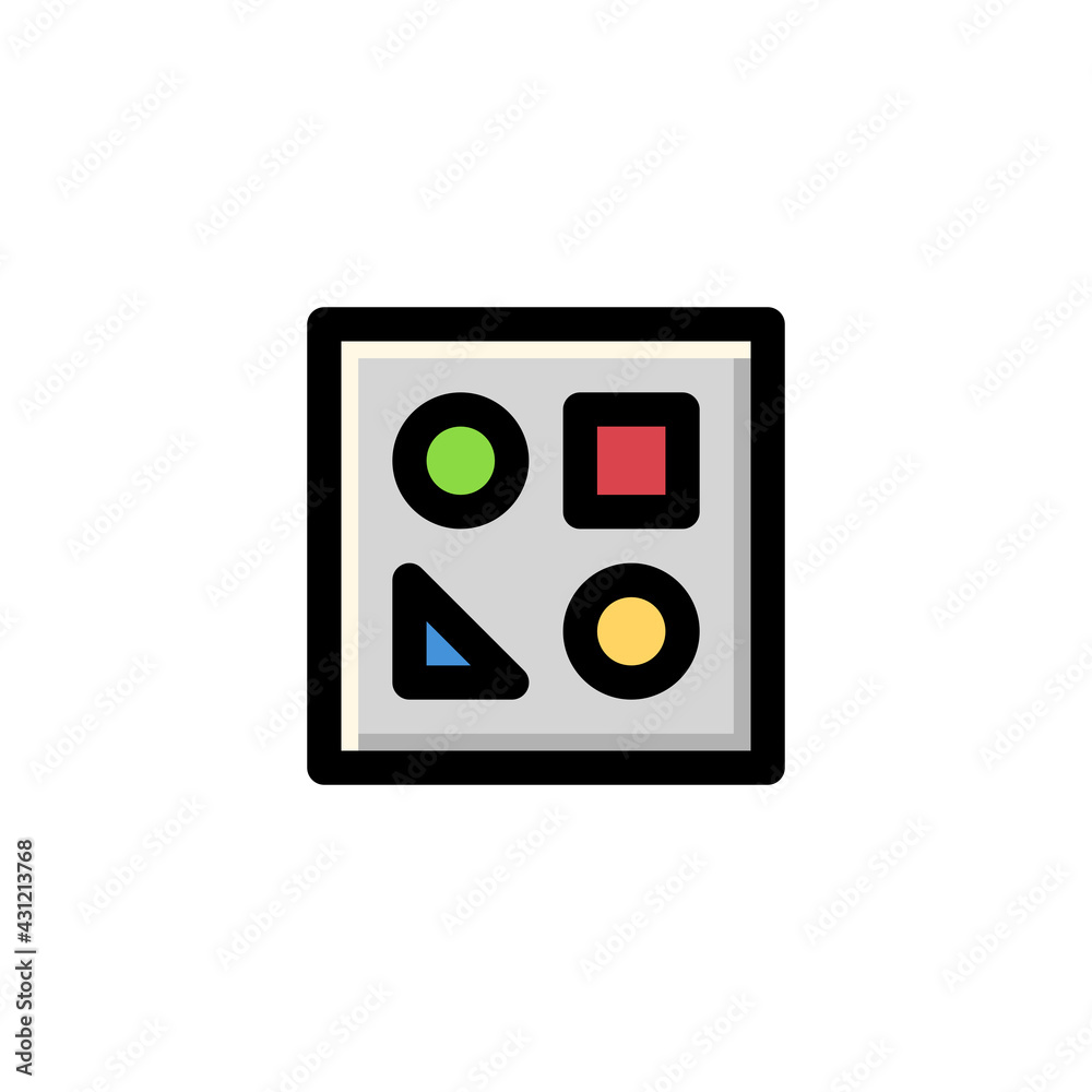 Draw Function User Interface Outline Icon Logo Vector Illustration.