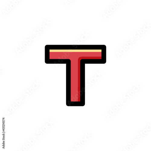 Text Properties User Interface Outline Icon Logo Vector Illustration.