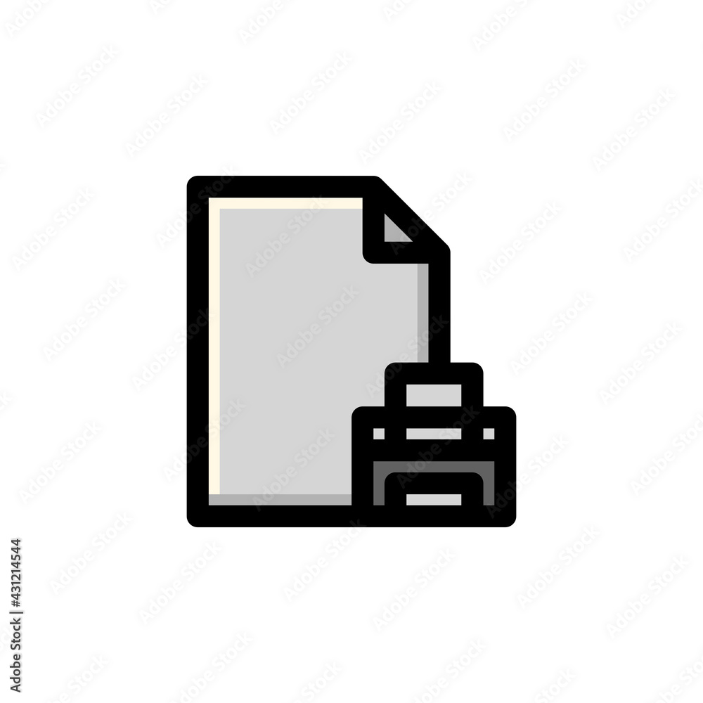 Page Settings User Interface Outline Icon Logo Vector Illustration.