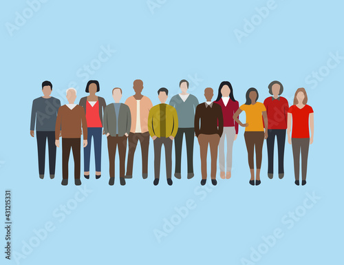 People, person flat style. Man, woman. Vector illustration.