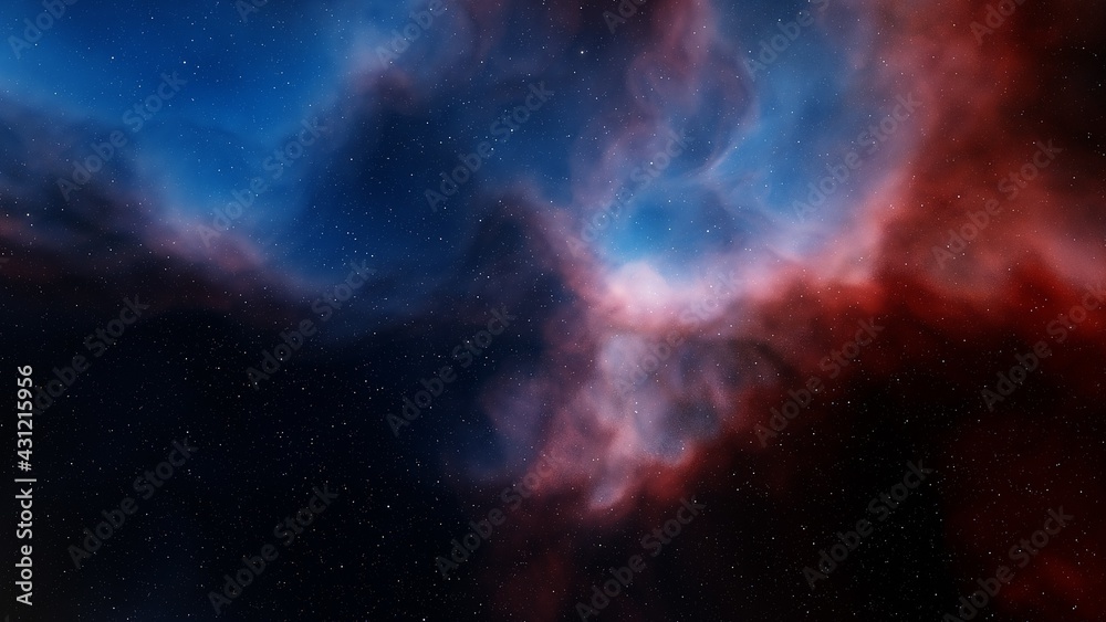 nebula gas cloud in deep outer space, abstract colorful background