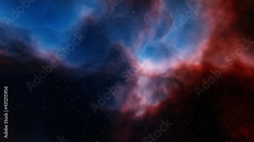 Fototapeta Naklejka Na Ścianę i Meble -  nebula gas cloud in deep outer space, abstract colorful background