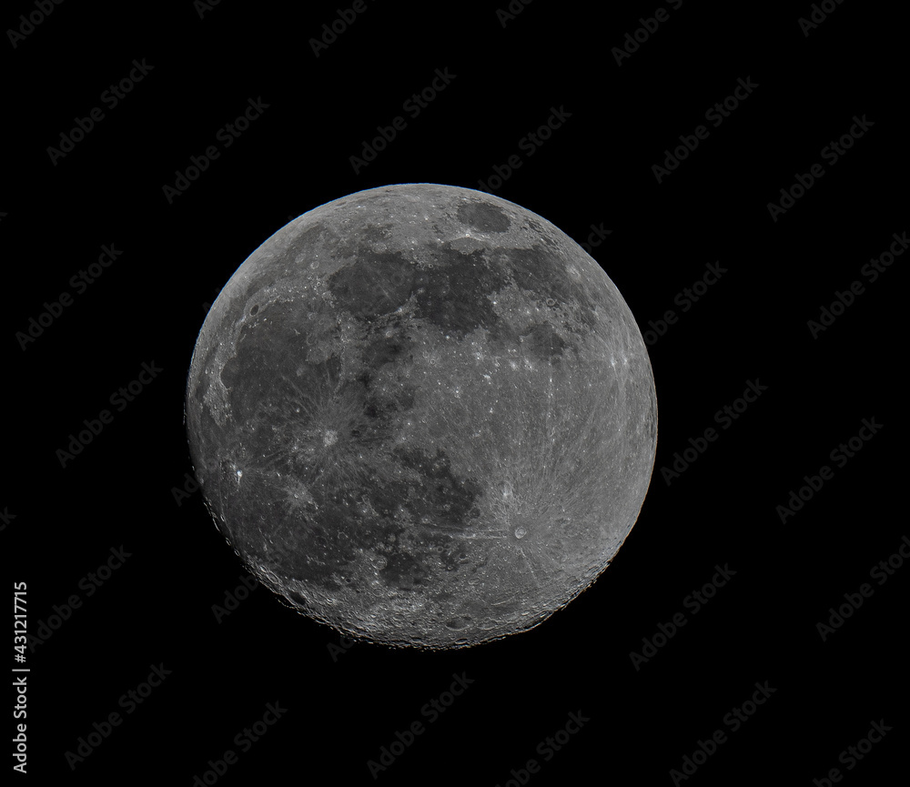 Obraz premium Der Mond mit all seinen Kratern in hoher Auflösung