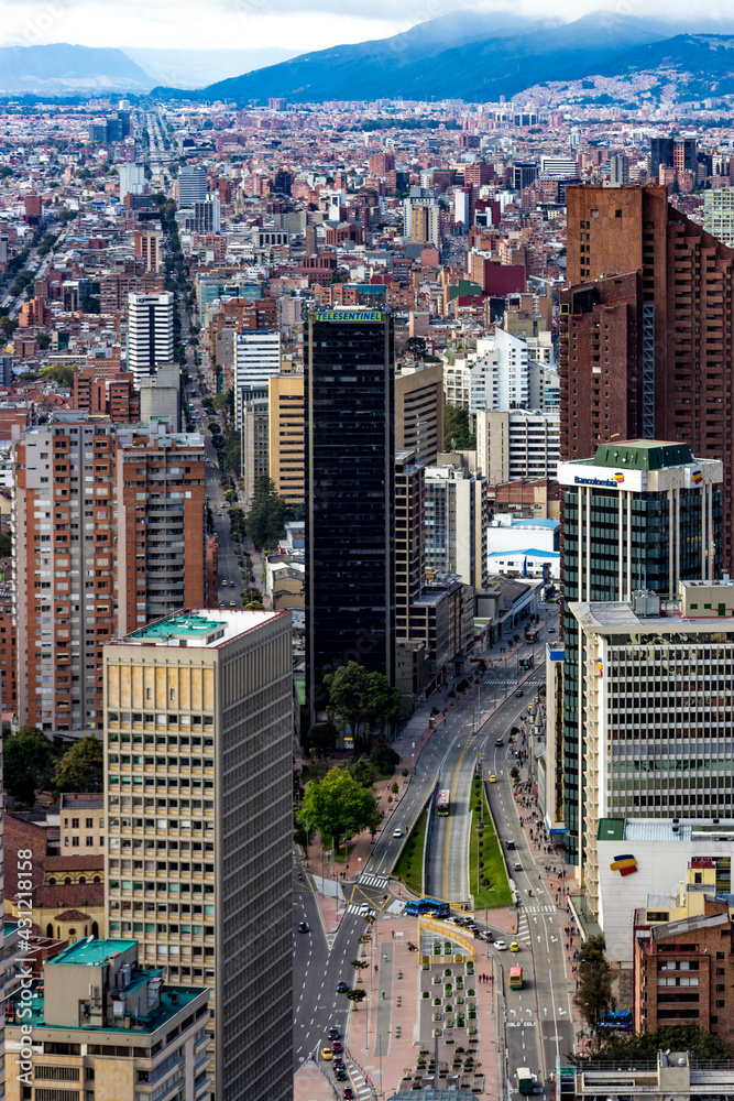 Landscape view of Bogota, Colombia