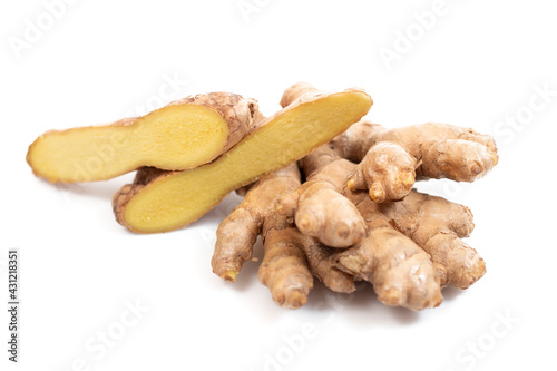 Close up of ginger root vegetable