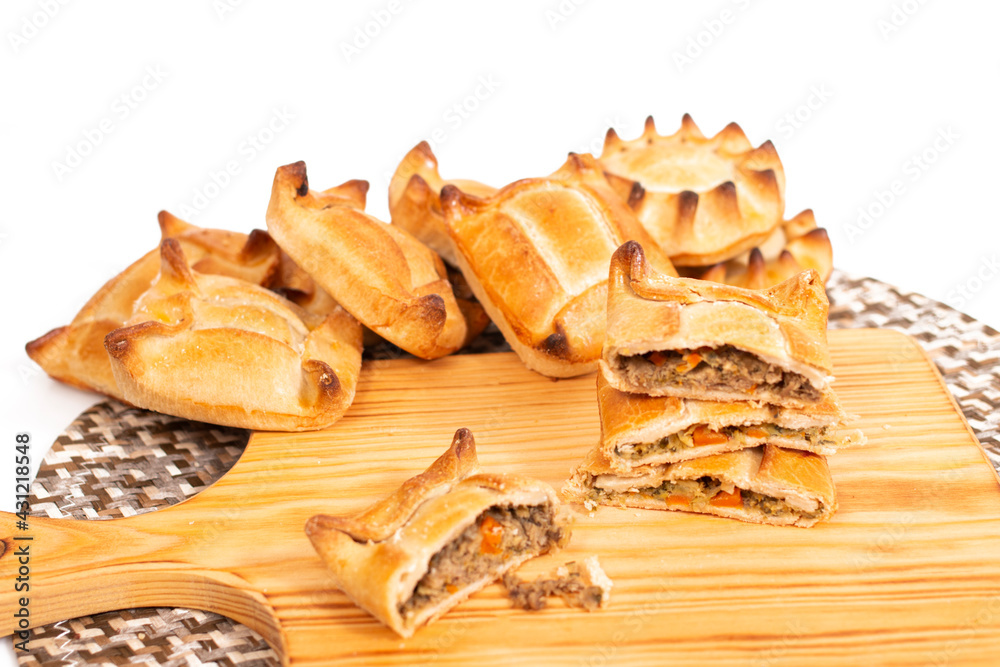 Savory pastries of meat