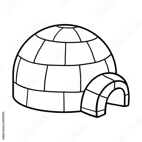 Coloring book for kids, Igloo